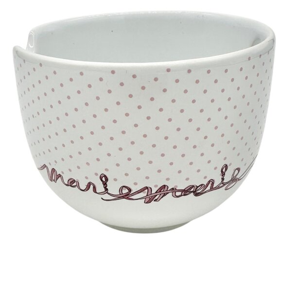 Disney Marie Aristocats Ceramic Ramen Bowl and Chopsticks Set White Pink Dots - Picture 5 of 10